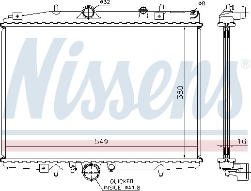 Nissens 692819 - Radiators, Motora dzesēšanas sistēma ps1.lv