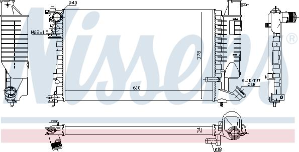 Nissens 690385 - Radiators, Motora dzesēšanas sistēma ps1.lv