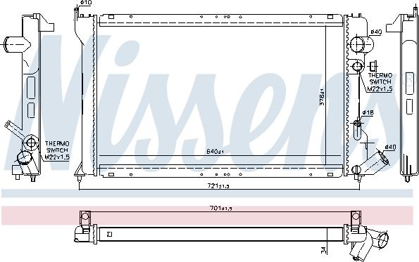 Nissens 696790 - Radiators, Motora dzesēšanas sistēma ps1.lv