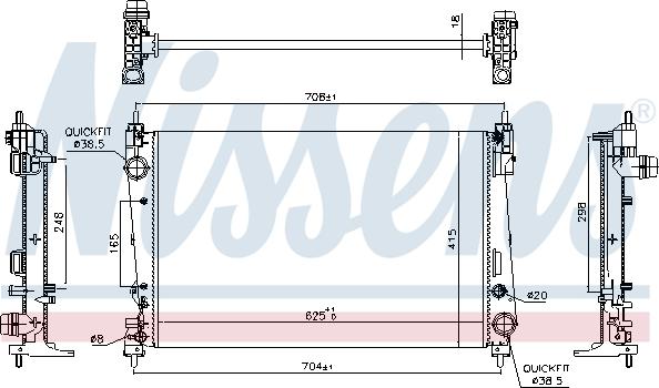 Nissens 617864 - Radiators, Motora dzesēšanas sistēma ps1.lv