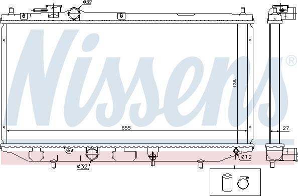 Nissens 61734 - Radiators, Motora dzesēšanas sistēma ps1.lv