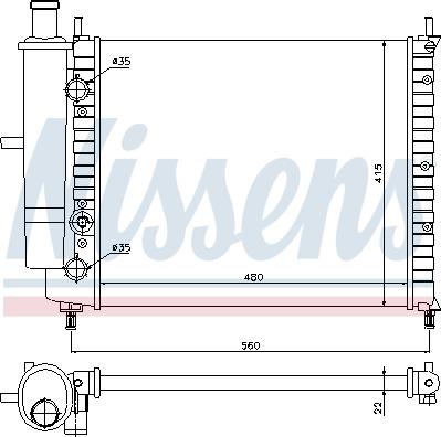 Nissens 61779 - Radiators, Motora dzesēšanas sistēma ps1.lv