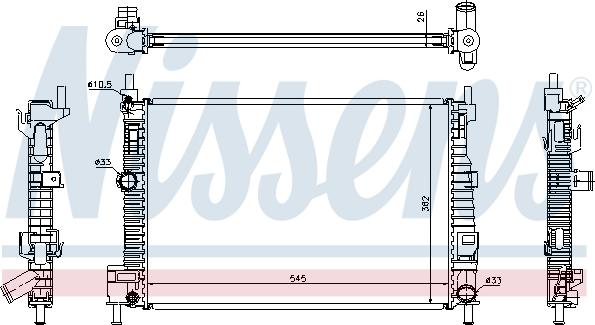 Nissens 68523 - Radiators, Motora dzesēšanas sistēma ps1.lv