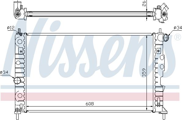 Nissens 68002A - Radiators, Motora dzesēšanas sistēma ps1.lv