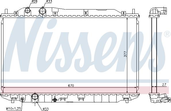 Nissens 68143 - Radiators, Motora dzesēšanas sistēma ps1.lv