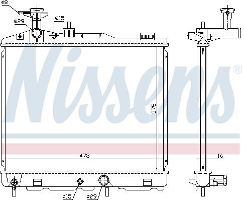 Nissens 68187 - Radiators, Motora dzesēšanas sistēma ps1.lv