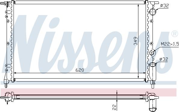 Nissens 63918 - Radiators, Motora dzesēšanas sistēma ps1.lv