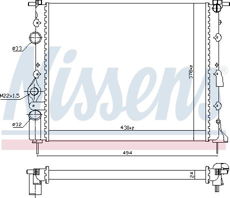 Nissens 693634 - Radiators, Motora dzesēšanas sistēma ps1.lv