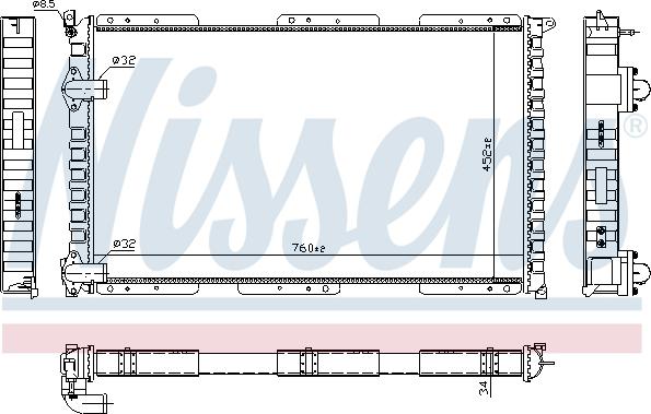 Nissens 695746 - Radiators, Motora dzesēšanas sistēma ps1.lv