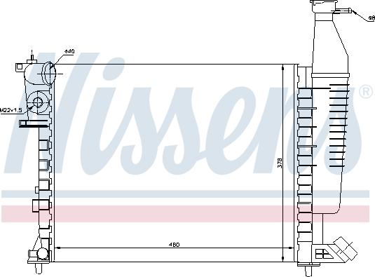 Nissens 696059 - Radiators, Motora dzesēšanas sistēma ps1.lv