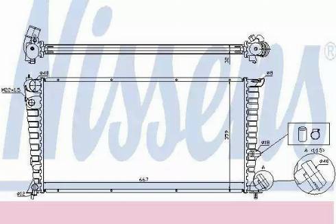 Nissens 63508A - Radiators, Motora dzesēšanas sistēma ps1.lv