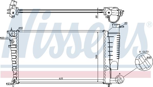 Nissens 691787 - Radiators, Motora dzesēšanas sistēma ps1.lv