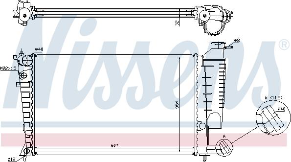 Nissens 63512A - Radiators, Motora dzesēšanas sistēma ps1.lv