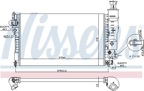 Nissens 691104 - Radiators, Motora dzesēšanas sistēma ps1.lv