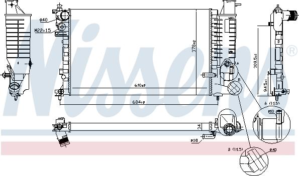 Nissens 695946 - Radiators, Motora dzesēšanas sistēma ps1.lv