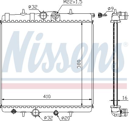 Nissens 63691 - Radiators, Motora dzesēšanas sistēma ps1.lv