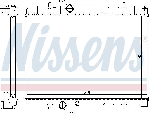 Nissens 63605A - Radiators, Motora dzesēšanas sistēma ps1.lv