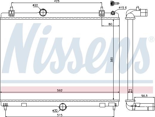 Nissens 693801 - Radiators, Motora dzesēšanas sistēma ps1.lv