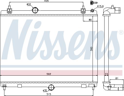 Nissens 636008 - Radiators, Motora dzesēšanas sistēma ps1.lv