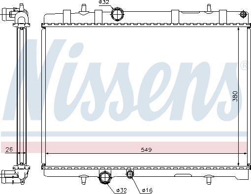 Nissens 63608A - Radiators, Motora dzesēšanas sistēma ps1.lv