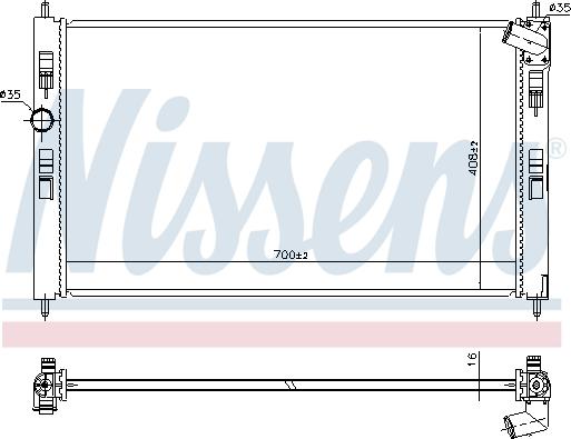 Nissens 636033 - Radiators, Motora dzesēšanas sistēma ps1.lv