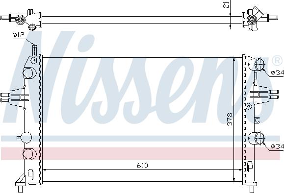 Nissens 693336 - Radiators, Motora dzesēšanas sistēma ps1.lv