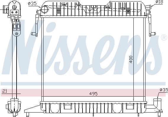 Nissens 63043 - Radiators, Motora dzesēšanas sistēma ps1.lv