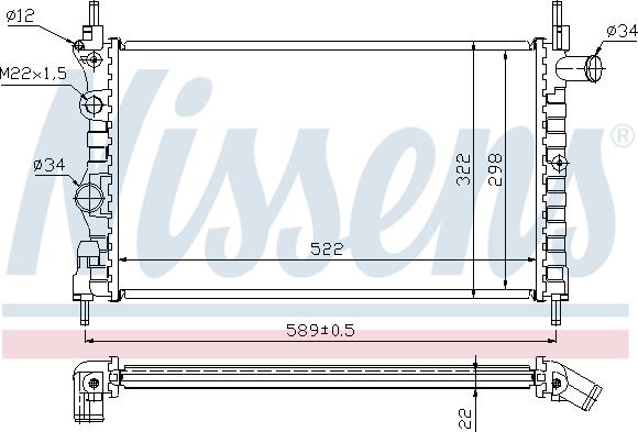 Nissens 698919 - Radiators, Motora dzesēšanas sistēma ps1.lv