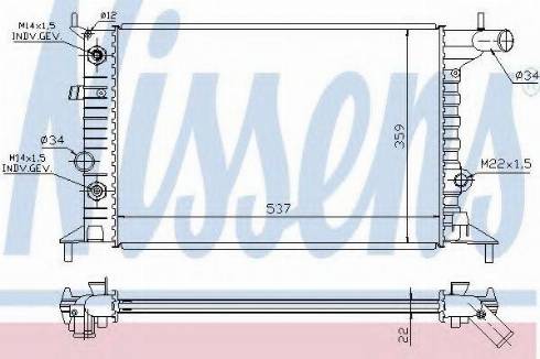 Nissens 63069A - Radiators, Motora dzesēšanas sistēma ps1.lv