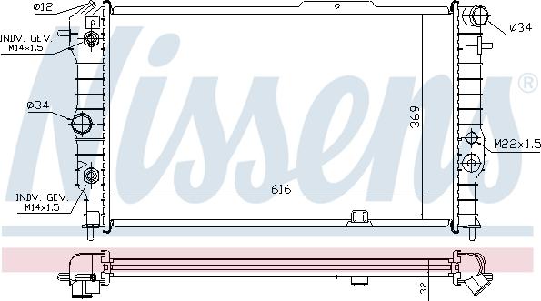 Nissens 696107 - Radiators, Motora dzesēšanas sistēma ps1.lv