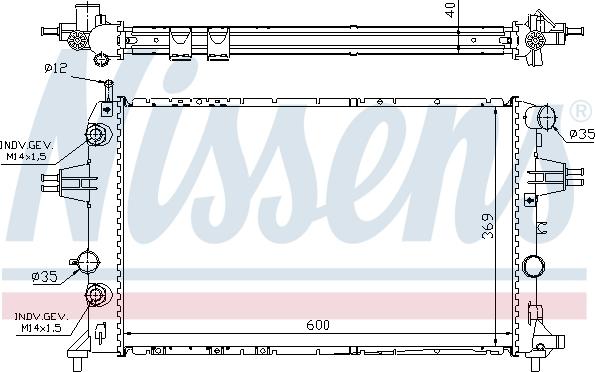 Nissens 699811 - Radiators, Motora dzesēšanas sistēma ps1.lv