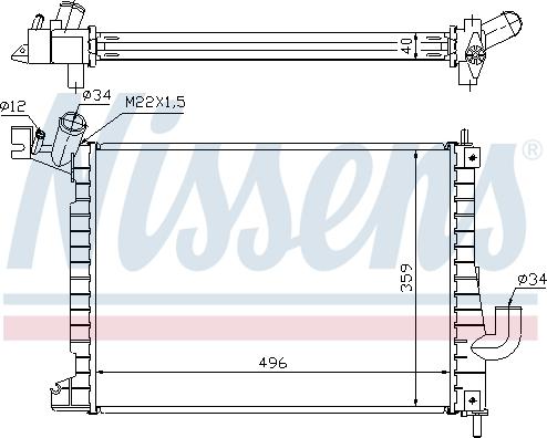 Nissens 63019A - Radiators, Motora dzesēšanas sistēma ps1.lv