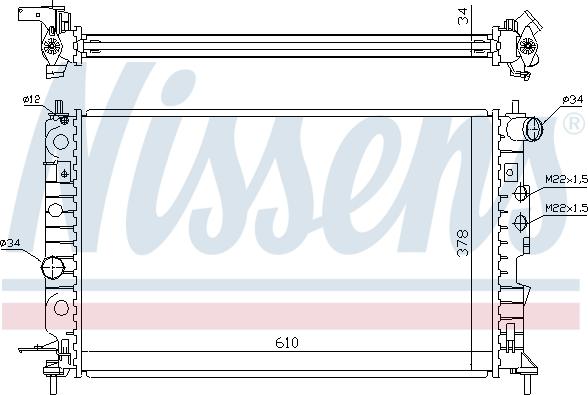 Nissens 699688 - Radiators, Motora dzesēšanas sistēma ps1.lv