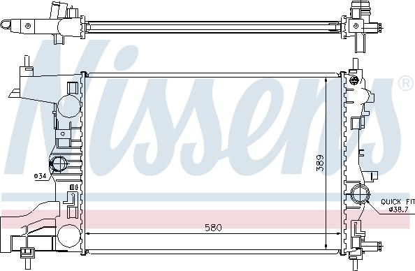 Nissens 630726 - Radiators, Motora dzesēšanas sistēma ps1.lv