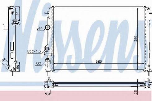 Nissens 63896 - Radiators, Motora dzesēšanas sistēma ps1.lv