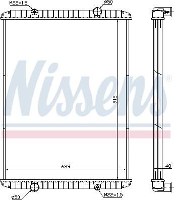 Nissens 638480 - Radiators, Motora dzesēšanas sistēma ps1.lv