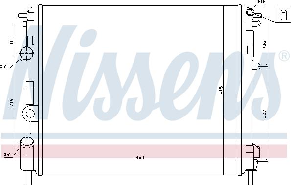 Nissens 695225 - Radiators, Motora dzesēšanas sistēma ps1.lv