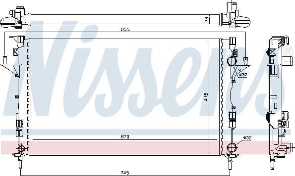 Nissens 63816 - Radiators, Motora dzesēšanas sistēma ps1.lv