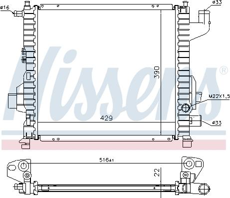 Nissens 63835A - Radiators, Motora dzesēšanas sistēma ps1.lv