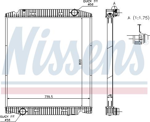 Nissens 63330A - Radiators, Motora dzesēšanas sistēma ps1.lv