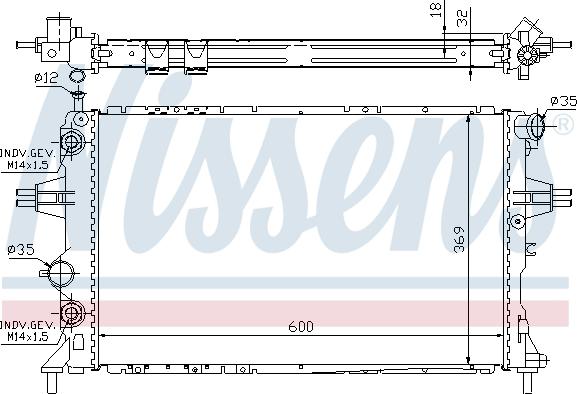 Nissens 694168 - Radiators, Motora dzesēšanas sistēma ps1.lv