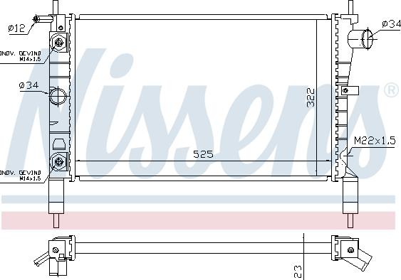 Nissens 697234 - Radiators, Motora dzesēšanas sistēma ps1.lv