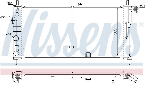 Nissens 690746 - Radiators, Motora dzesēšanas sistēma ps1.lv