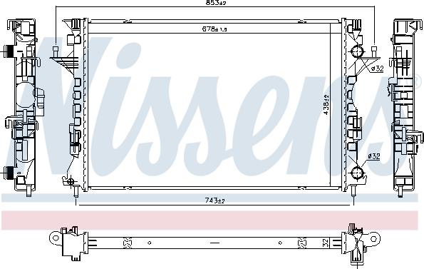 Nissens 637642 - Radiators, Motora dzesēšanas sistēma ps1.lv