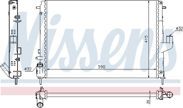 Nissens 637613 - Radiators, Motora dzesēšanas sistēma ps1.lv