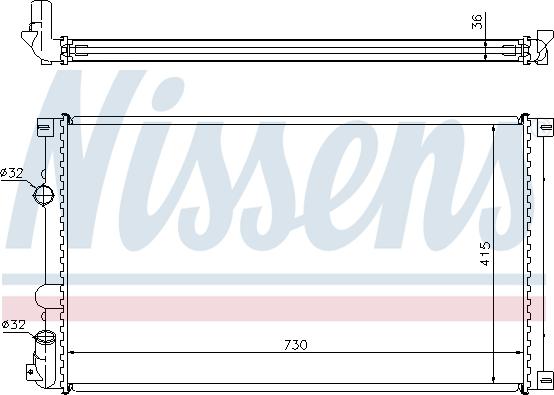 Nissens 693082 - Radiators, Motora dzesēšanas sistēma ps1.lv