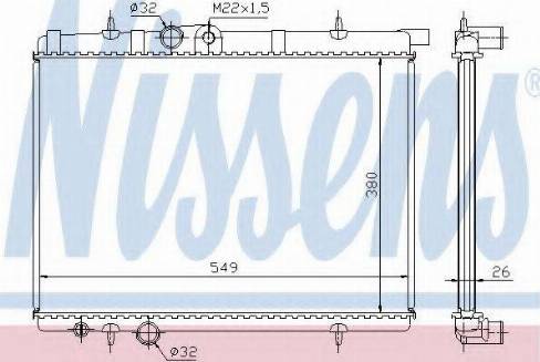 Nissens 63706A - Radiators, Motora dzesēšanas sistēma ps1.lv