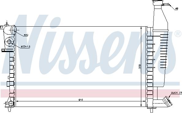 Nissens 693414 - Radiators, Motora dzesēšanas sistēma ps1.lv