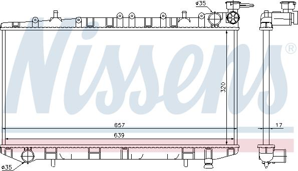 Nissens 62961 - Radiators, Motora dzesēšanas sistēma ps1.lv