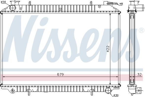 Nissens 62908A - Radiators, Motora dzesēšanas sistēma ps1.lv